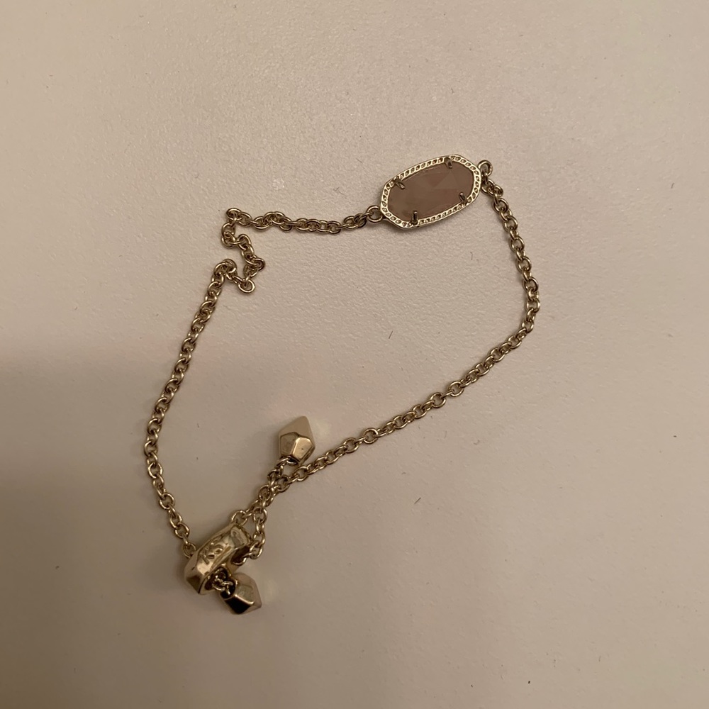 Kendra Scott Everyne gold chain rose quartz